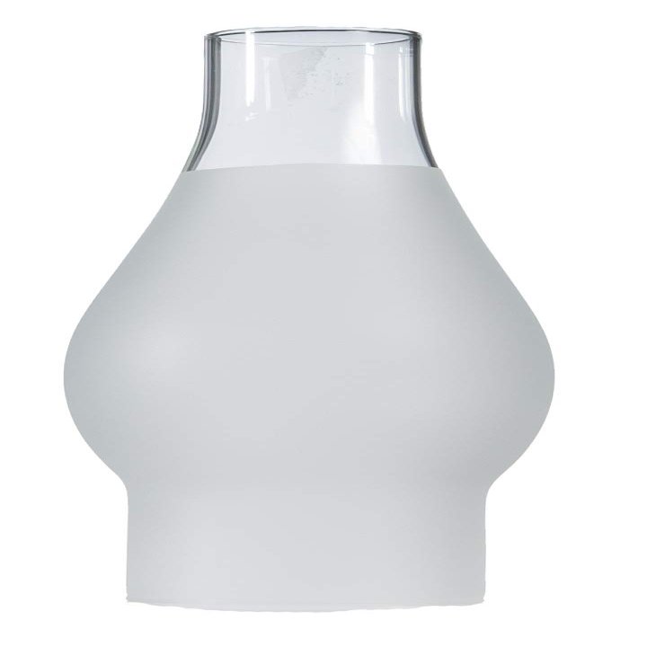 B&P Lamp 2 1/2 Inch by 7 1/2 Inch Frosted Style Glass Lamp Chimney for Vintage and Antique Style Globes