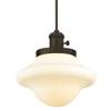 Westinghouse Lighting 6346500 Wanda One-Light Indoor Mini Pendant with Turn Knob, Oil Rubbed Bronze Finish with Frosted Opal Glass view 2