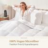 Down Alternative Comforter Queen Size - Fluffy Duvet Insert - Puffy Premium All Season Winter - Luxury Breathable Hotel Plush Comforter - Queen, White, 86x86 inches - Eco-Compressed Packing view 2