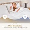 Down Alternative Comforter Queen Size - Fluffy Duvet Insert - Puffy Premium All Season Winter - Luxury Breathable Hotel Plush Comforter - Queen, White, 86x86 inches - Eco-Compressed Packing view 4