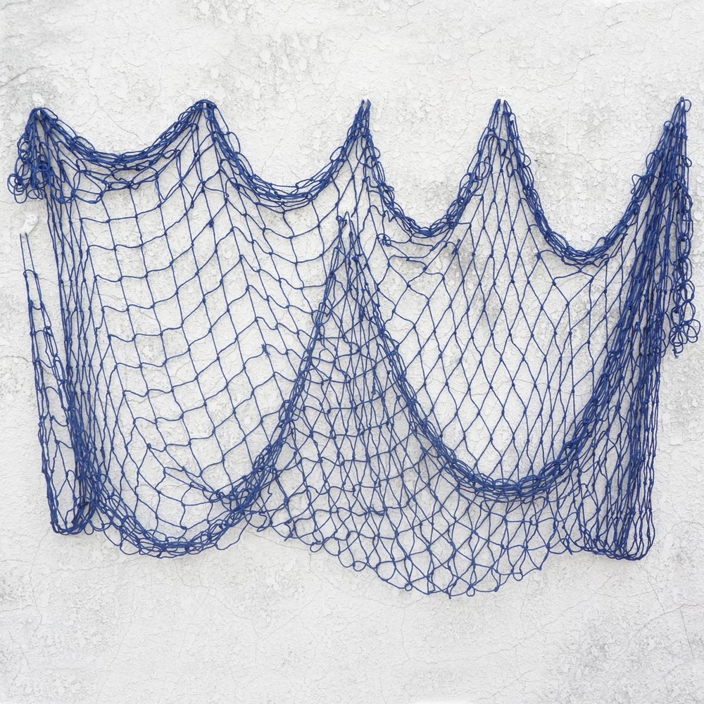 Bilipala Decorative Fish Netting, Fishing Net Decor, Ocean Pirate Beach Theme Party Decorations, Mediterranean Decor, Blue