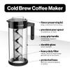 COFFEE BEAR  Cold Brew Coffee Maker and Iced Tea Brewer, Large 1.3L (44oz) Borosilicate Glass Pitcher with Reusable Mesh Filter, Easy to Clean, Dishwasher Safe view 2