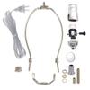 B&P Lamp Nickel Plated Finish Table Lamp Wiring Kit with a 9 Inch Harp and 3-Way Socket view 1