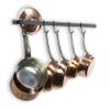 Wallniture Casto 30" Gourmet Kitchen Rail with 15 S Hooks for Hanging Kitchen Utensils Set and Cookware, Iron, Frosty Black view 1