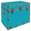 C&N Footlockers - XL Graduate Storage Trunk - Made in the USA - STEEL Footlocker for College Dorm Room & Summer Camp - 32 x 18 x 18.5 Inches (Teal) view 1