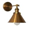 LITFAD Adjustable Wall Lighting Fixture Brass Finish 1 Light Wall Sconce 7" Industrial Wall Lamp with Cone Shade for Bedroom Living Room Restaurant view 1