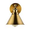 LITFAD Adjustable Wall Lighting Fixture Brass Finish 1 Light Wall Sconce 7" Industrial Wall Lamp with Cone Shade for Bedroom Living Room Restaurant view 3
