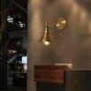 LITFAD Adjustable Wall Lighting Fixture Brass Finish 1 Light Wall Sconce 7" Industrial Wall Lamp with Cone Shade for Bedroom Living Room Restaurant view 4