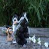 The Original Wooden Rose Halloween All Black Gothic Flower Bouquet Closed Bud (1 Dozen) view 4