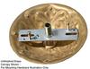 B&P Lamp Antique Bronze Finish Cast Brass Screw Collar Canopy Kit view 4