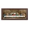 DECORARTS The Last Supper by Leonardo Da Vinci. Giclee Prints on Canvas with Matching Retro Style Brown Frame. Total Size w/Frame: 27x15, Ready to Hang. view 1