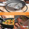 DaTerra Cucina 11" Nonstick Ceramic Frying Pan with Lid  Oven & Induction Safe, High Heat Resistant Nonstick Cookware, Dishwasher Safe, Durable & Stylish - Volcanic Black Speckled  Made in Italy view 3