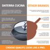 DaTerra Cucina 11" Nonstick Ceramic Frying Pan with Lid  Oven & Induction Safe, High Heat Resistant Nonstick Cookware, Dishwasher Safe, Durable & Stylish - Volcanic Black Speckled  Made in Italy view 4