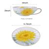 Ceramic Teacup Sunflower Vintage Chintz Porcelain Coffee Mug Tea Cup with Saucer view 2