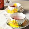 Ceramic Teacup Sunflower Vintage Chintz Porcelain Coffee Mug Tea Cup with Saucer view 4