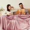 Exclusivo Mezcla Fleece Dusty Pink Throw Blanket for Couch, Sofa, Super Soft and Warm Blankets, All Season, Cozy, Plush, Lightweight, 50x60 Inches view 2