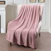 Exclusivo Mezcla Fleece Dusty Pink Throw Blanket for Couch, Sofa, Super Soft and Warm Blankets, All Season, Cozy, Plush, Lightweight, 50x60 Inches view 4