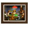 ELITEART-Dogs Playing Poker by Cassius Marcellus Coolidge Oil Painting Reproduction Giclee Wall Art Canvas Prints-Framed Size:22"x26" view 1