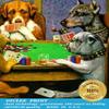 ELITEART-Dogs Playing Poker by Cassius Marcellus Coolidge Oil Painting Reproduction Giclee Wall Art Canvas Prints-Framed Size:22"x26" view 4