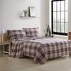 Eddie Bauer - Flannel Sheets King Size, Anti-Pilling & Wrinkle Resistant Cotton, Touchably Soft for All-Season Comfort - Bed Sheets with Matching Pillowcases & Fitted Sheet (Montlake Plaid Red) view 2