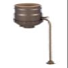 B&P Lamp Pull Chain (On-Off) Med. Base Lamp Socket with Antique Brass Finish view 1