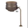 B&P Lamp Pull Chain (On-Off) Med. Base Lamp Socket with Antique Brass Finish view 3