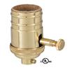 B&P Lamp Edison Size Full Dimmer Socket in Brass view 3