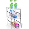 Simple Houseware Chrome Metal Stackable Storage Rack, 16.75 in L x 10.8 in W x 10.25 in H view 4
