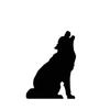 Cardboard People Howling Wolf Silhouette Life Size Cardboard Cutout Standup view 1