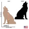 Cardboard People Howling Wolf Silhouette Life Size Cardboard Cutout Standup view 2