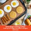 BELLA Electric Ceramic Titanium Griddle, Make 10 Eggs At Once, Healthy-Eco Non-stick Coating, Hassle-Free Clean Up, Large Submersible Cooking Surface, 10.5" x 20", Copper/Black view 3
