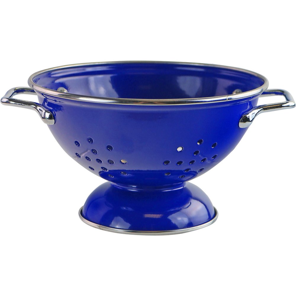 Calypso Basics by Reston Lloyd Powder Coated Enameled Colander, 1 Quart, Indigo