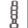 B&P Lamp Antique Bronze 6 Gauge Straight Sided Oval Chain view 1