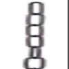 B&P Lamp Antique Bronze 6 Gauge Straight Sided Oval Chain view 3
