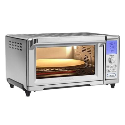 Cuisinart Chefs Convection Toaster Oven, 1800-Watt Electric Oven with 15 Cooking Functions, Fits 13" Pizza, 9"x13" Baking Pan, and Full-Size Chicken, Nonstick Interior, TOB-260N1NAS, Stainless Steel