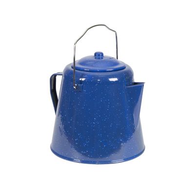 Stansport Enamel Coffee Pot 20 Cup (10348), Blue, 9.25" L x 9.25" W x 9.5" H