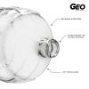 Geo Sports Bottles 3 Gallon Round Glass Carboy Fits 30mm Cork Finish or 55mm Push Cap Home Brew (Clear Glass) (BT3GG) view 2