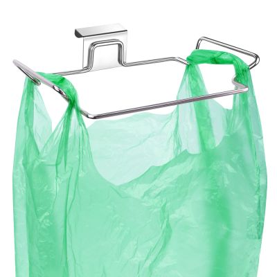 Large Stainless Steel Trash Bag Holder for Kitchen Cabinets Doors and Cupboards, Under Sink Bag Holder, Garbage Bag Holder, Waste Can, Kitchen Trash Cans