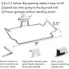 Large Stainless Steel Trash Bag Holder for Kitchen Cabinets Doors and Cupboards, Under Sink Bag Holder, Garbage Bag Holder, Waste Can, Kitchen Trash Cans view 3