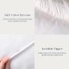 Phantoscope Faux Fur Pillow Cover Decorative Fluffy Throw Pillow Soft Fuzzy Pillow Case Cushion Cover for Bedroom/Couch, Off-White 18 x 18 Inches view 4