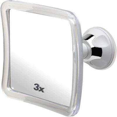 MIRRORVANA 3X Fogless Magnifying Shower Mirror for Shaving, 6.3" x 6.3"