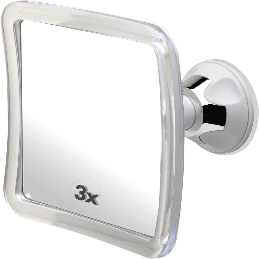 MIRRORVANA 3X Fogless Magnifying Shower Mirror for Shaving, 6.3" x 6.3"