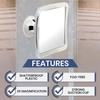 MIRRORVANA 3X Fogless Magnifying Shower Mirror for Shaving, 6.3" x 6.3" view 2