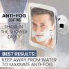MIRRORVANA 3X Fogless Magnifying Shower Mirror for Shaving, 6.3" x 6.3" view 3