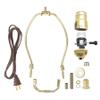 B&P Lamp Brass Plated Finish Table Lamp Wiring Kit with a 9 Inch Harp and 3-Way Socket view 1