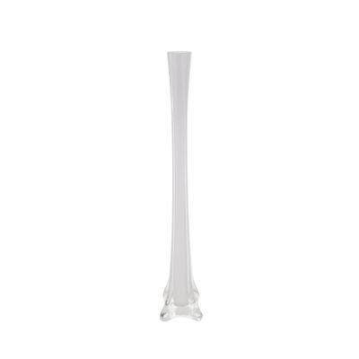 Mega Vases - 1.5" x 20" Eiffel Tower Glass Vase - Set of 12, White