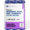 Aquaboon Pleated Sediment Filter 1 Micron 10 x 2.5 Water Filter 6-Pack view 1