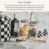 MACKENZIE-CHILDS Enamel Spoon Rest, Kitchen Spoon Holder and Utensil Rest for Stovetop, Black-and-White Courtly Check view 2