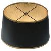 Upgradelights Black with Gold Shallow Oval 12 Inch Vintage Bouillotte Style Lampshade (Black with Gold) view 1