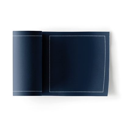 Cotton Cocktail Napkin - 4.5 x 4.5 in - 50 units per roll - Petrol Blue